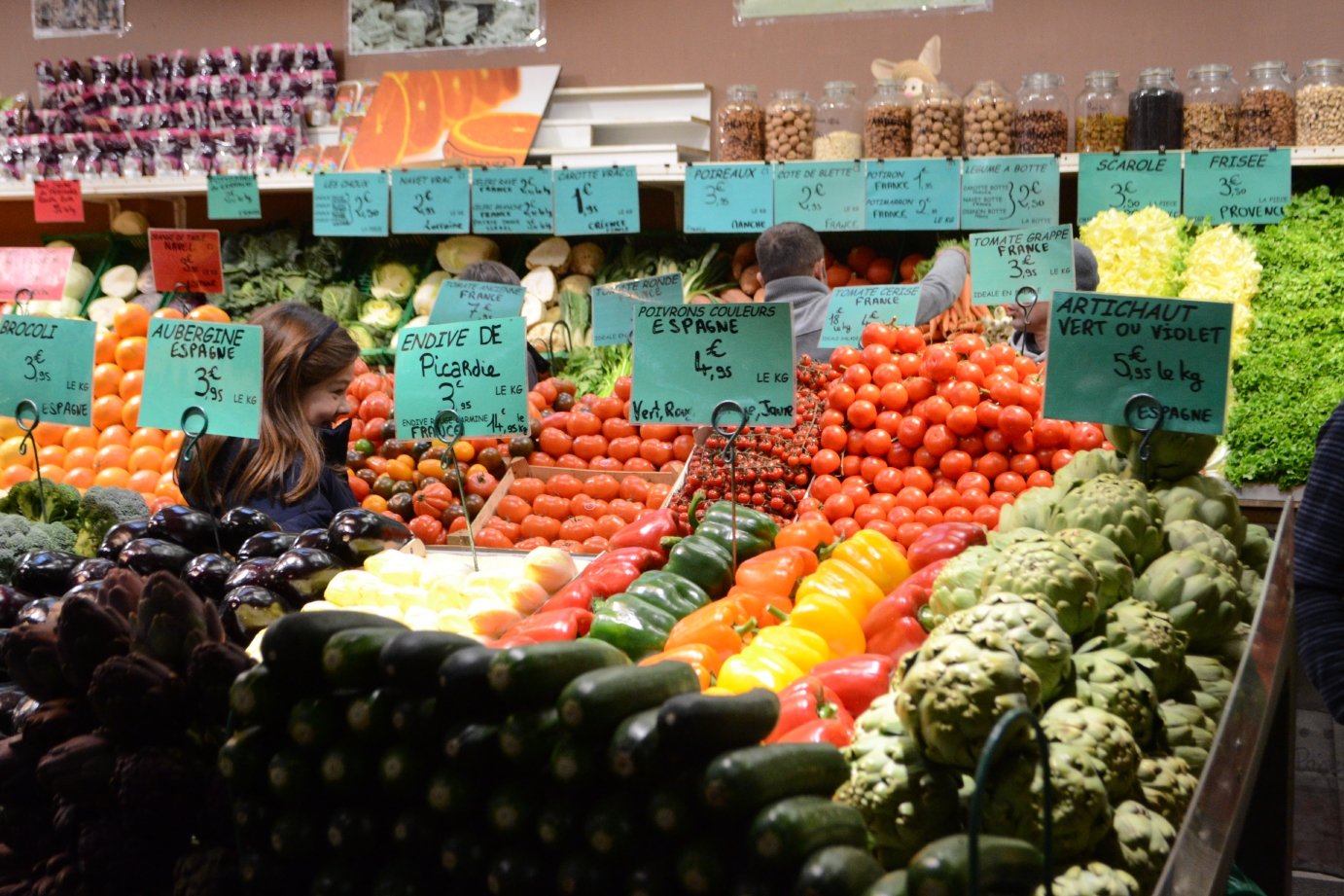 Mooi fruitstalletje in "les Halles"