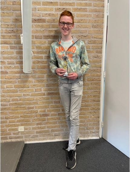 Toernooiwinnaar Matthijs
